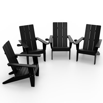 Chaise Adirondack en plastique / résine (ensemble de quatre)