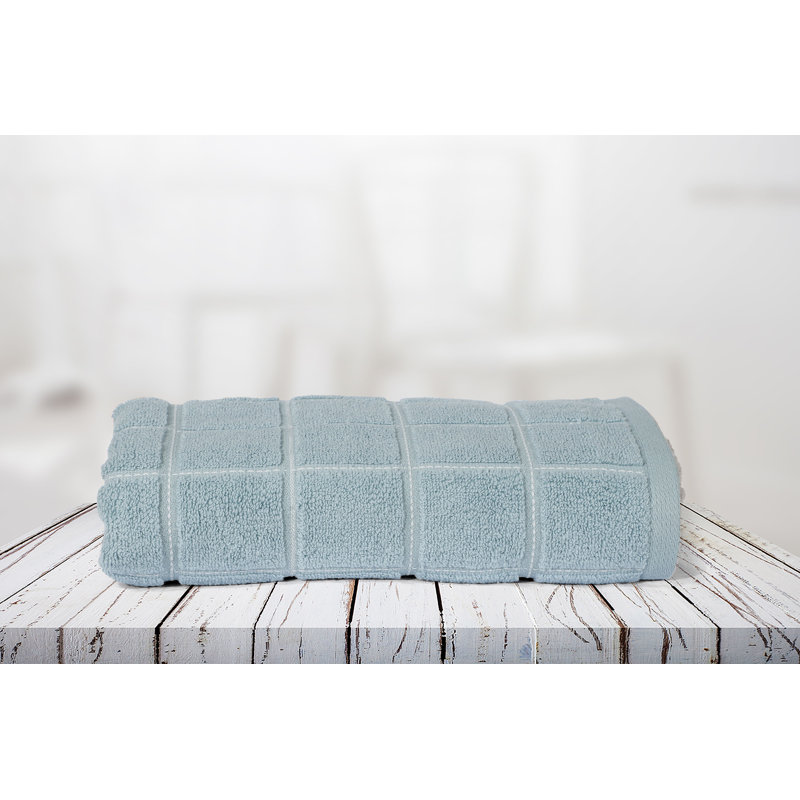 Ensemble de 4 serviettes 100% coton Amaarah, Bleu, Hand Towels - 4 Pack