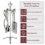 Vida Fleur-de-Lys Steel Fireplace Tool Set-19298082