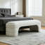 Banc de chambre rembourré sans accoudoirs de 64,96 po de largeur-1306313350