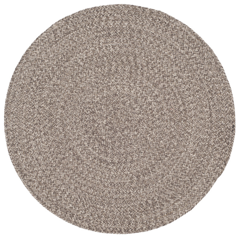 Petersburg Geometric Cotton Hand Woven Area Rug, Round 91cm