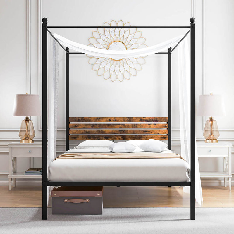 Willowdean Metal Canopy Bed, Full