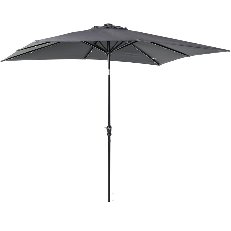 Parasol 105,6 Laplante, Gris foncé, H 97,2 po x l 105,6 po x P 80,4 po