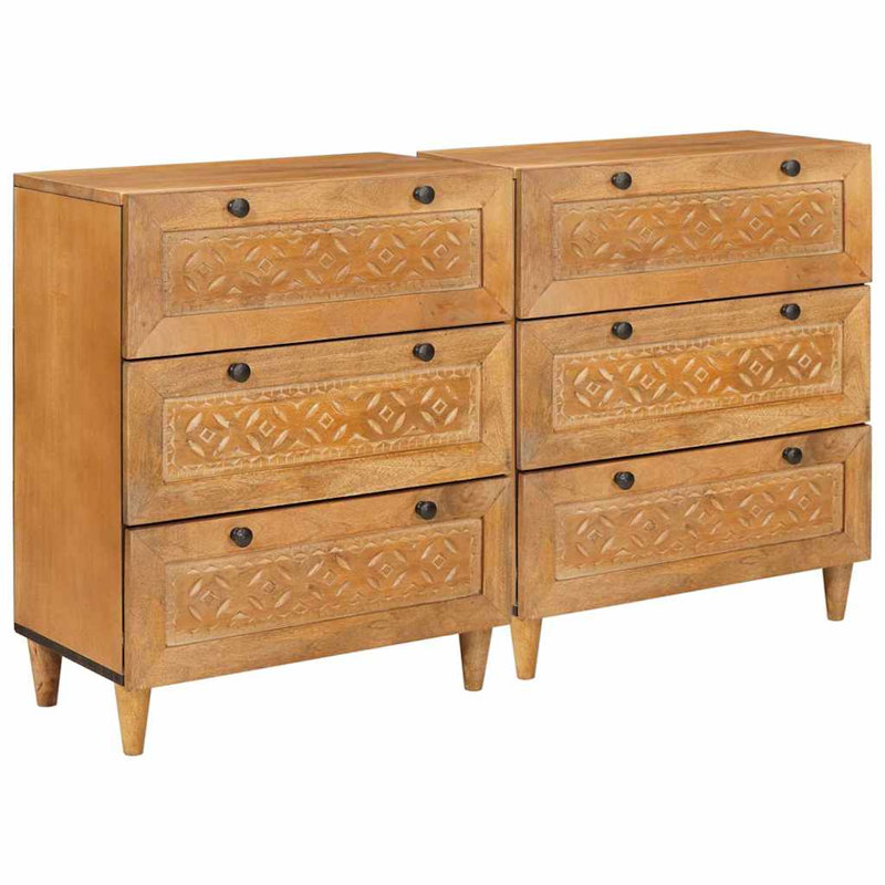 Solid Wood 60cm W Chest of Drawers, Brown