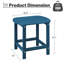Chaises 3 pièces Adirondack pliantes avec table d'appoint, chaises d'extérieur en plastique PEHD avec porte-gobelet - 400 lb et résistant aux intempéries pour foyer, terrasse, piscine, patio-1007709030