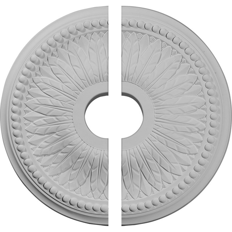 Médaillon de plafond Endurathane Theia, DE 24 po x P 3 5/8 po x P 1 3/4 po (convient aux auvents jusqu'à 6 3/4 po), apprêté en usine