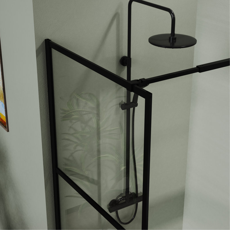 Pièce de style moustiquaire avec porte de douche 34 po, 3 panneaux