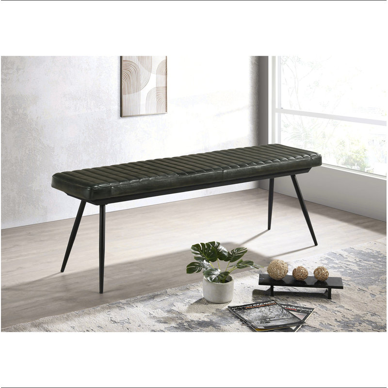Banc espresso et banc capitonné noir