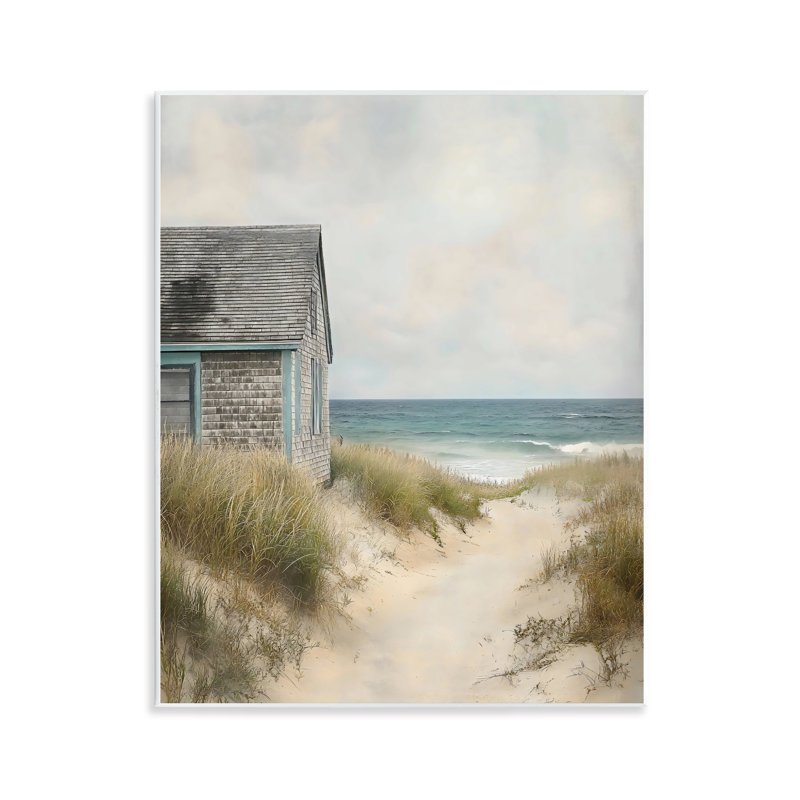 Plaque murale «Oceanfront Cottage on Dune Path», design par Creative Studio