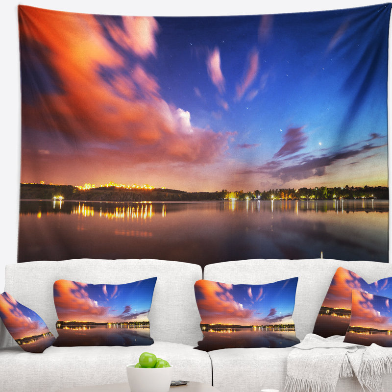 Paysage, reflet ravi d'une tapisserie fluviale, H 78 po x l 92 po