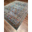 Tapis bleu original en laine et coton noué à la main