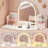 Kids Vanity Desk With LED Mirror And Stool