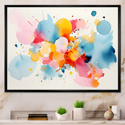 «Pastel Color Geometric Ink Collage IV», art mural géométrique