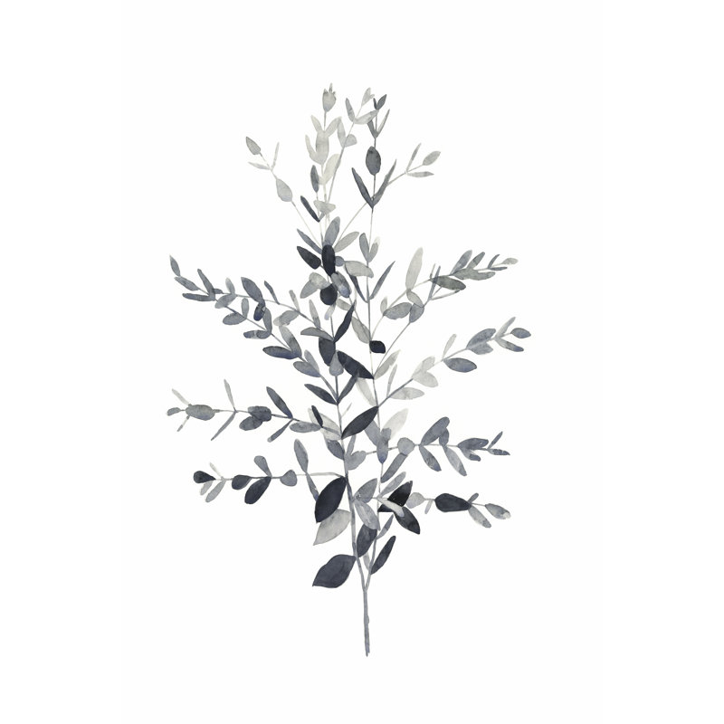 Paynes Grey Botanicals II - Wrapped Canvas Painting, 30cm H x 20cm W