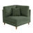 Upholstered Green Corduroy Armchair with Pillow Back, One Arm Single Chair Module Part For Sectional Sofa-366801739