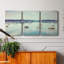 Cape Ann Marina - ensemble de 3 reproductions sur toiles tendues-1237288149