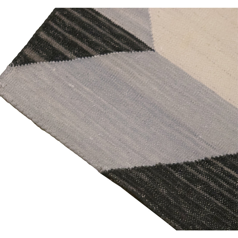 Tapis rectangulaire en laine à tissage plat, Rectangle de 5 pi x 8 pi