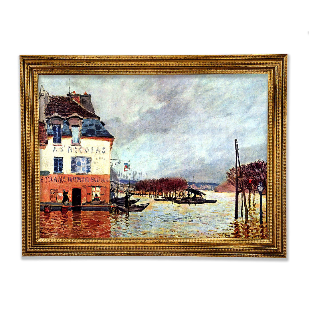 Sisley Flood At Port Marly 2 - Einzelne Bilderrahmen Kunstdrucke