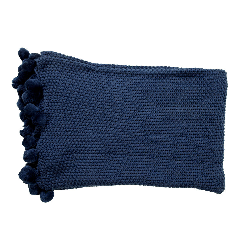 Jeté 100% coton, Bleu