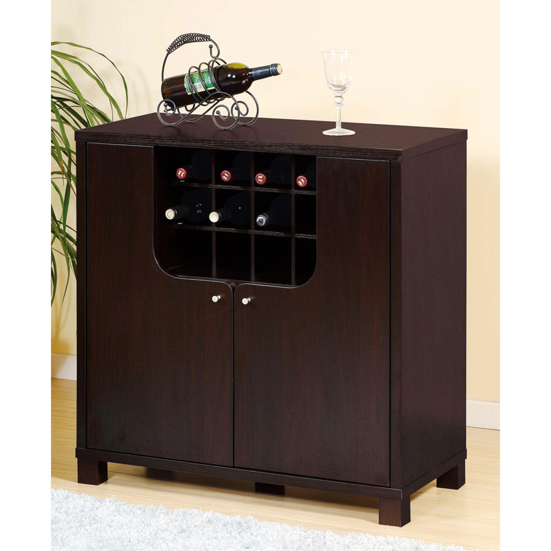Wine Cabinet With Two Doors And Removeable Wine Bottle Rack, Wine Cabinet