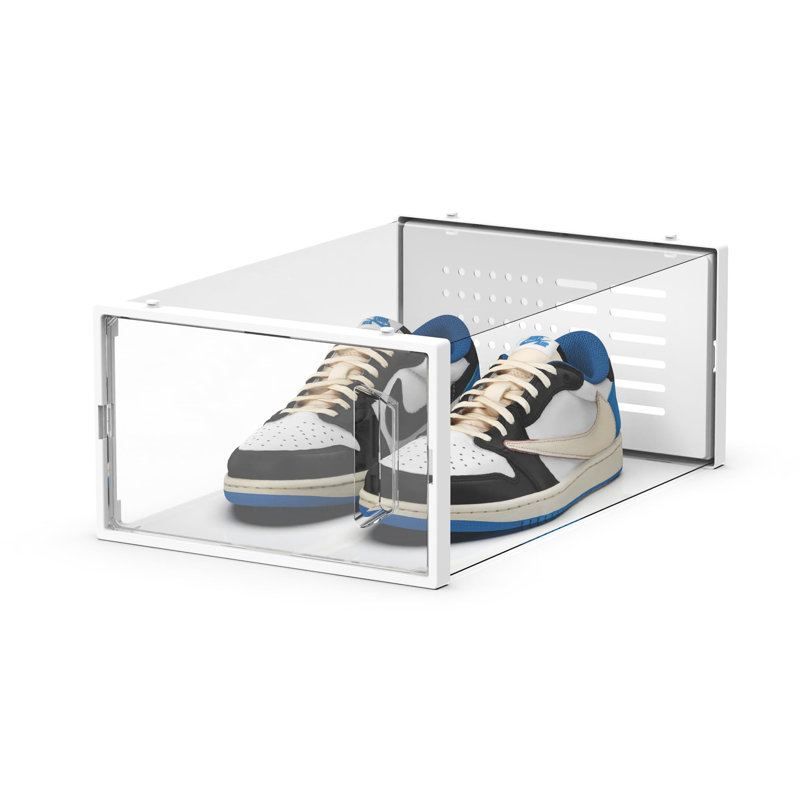 Rebrilliant 12 Pack Shoe Storage Box, Clear Plastic Stackable Shoe Organizer For Closet, Space Saving Shoe Rack Sneaker Container Bin Holder, Clear