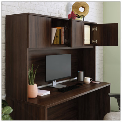 60" X36" Hutch, Brown finish