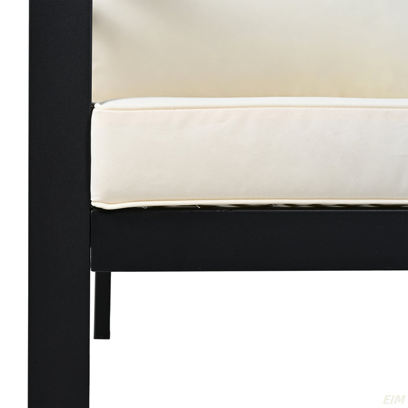 Ensemble de canapé modulaire d'extérieur 4 pièces, Beige