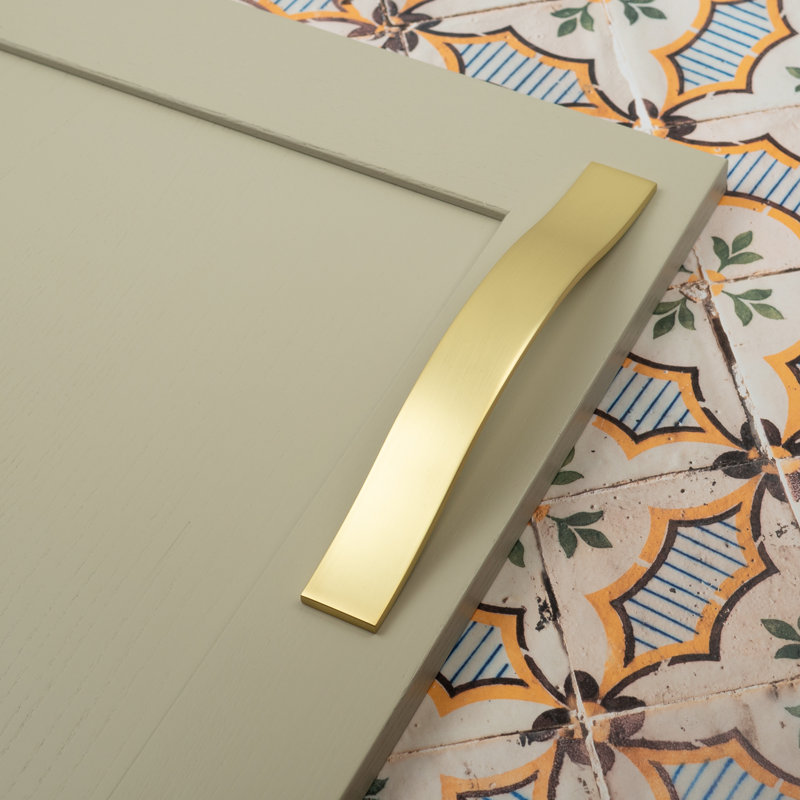 160mm Brushed Brass Strap Handle