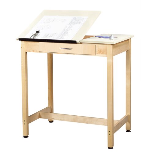 Shain Adjustable Solid Wood Base Drafting Table | Wayfair