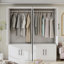 Armoire-penderie 4 portes, blanc