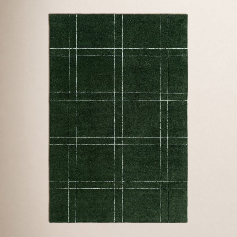 Green Hand Tufted Area Rug
