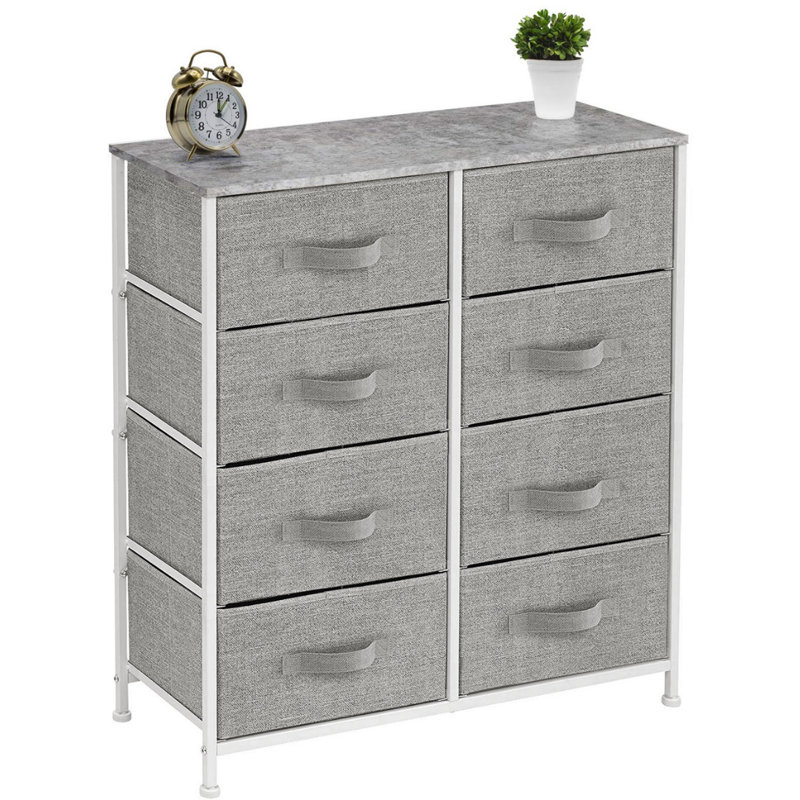 Commode à 8 tiroirs Sorbus, gris