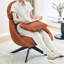 Fauteuil d'appoint pivotant avec coussin Areyah-231320035