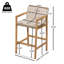 Set Of 2 Durable Outdoor Barstools With Cushions