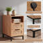 35cm W Manufactured Wood Bedside Table