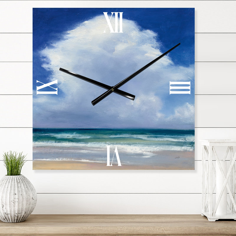 Beach Clouds II - Horloge murale traditionnelle, Petit
