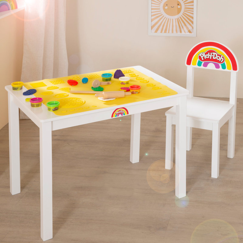 Roba X Play Doh Kids 12 Piece Rectangular Play Or Activity Table and Chair Set
