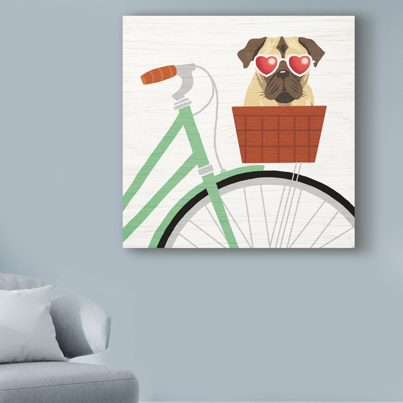 « beach bums carlin bicycle i », reproduction d’impression sur toile tendue, H 24 po x l 24 po x P 2 po