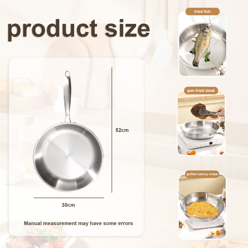 Frying Pan Stainless Steel Non-Stick Frying Pan