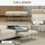 Banc de chambre en velours tissé blanc