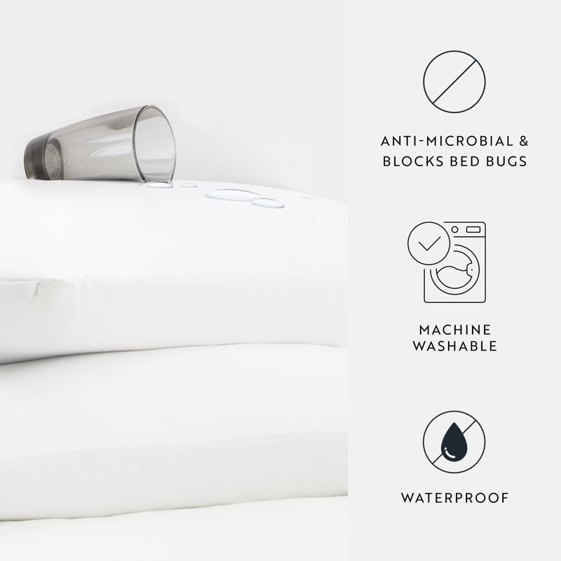 Pillow Protector 2-Pack - Waterproof & Hypoallergenic, King