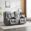 Andreaz 2 Seater Linen Reclining Sofa-674237020
