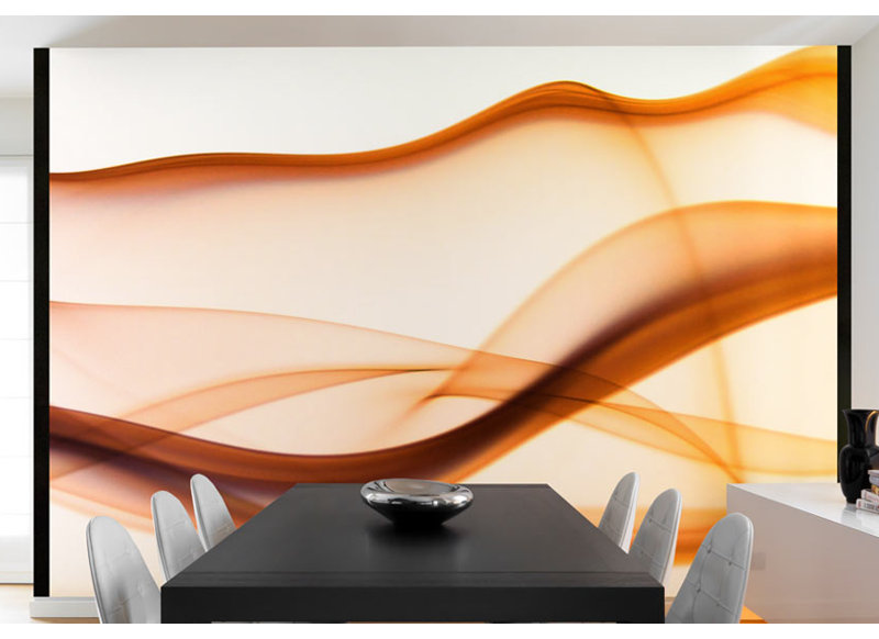Waving Trails 3.09m x 400cm Wallpaper, 350 cm L x 270 cm W