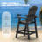 HDPE Tall Adirondack Chair Set with Removable Double Connecting Trays (Set of 2)-18047622