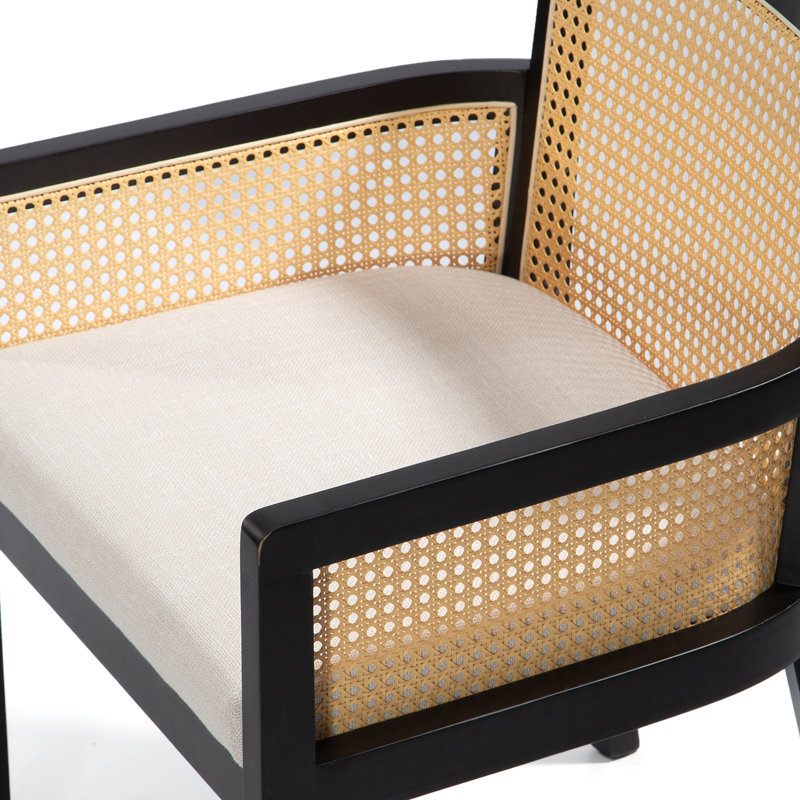 Fauteuil de 23,8 po de large Achary, Noir