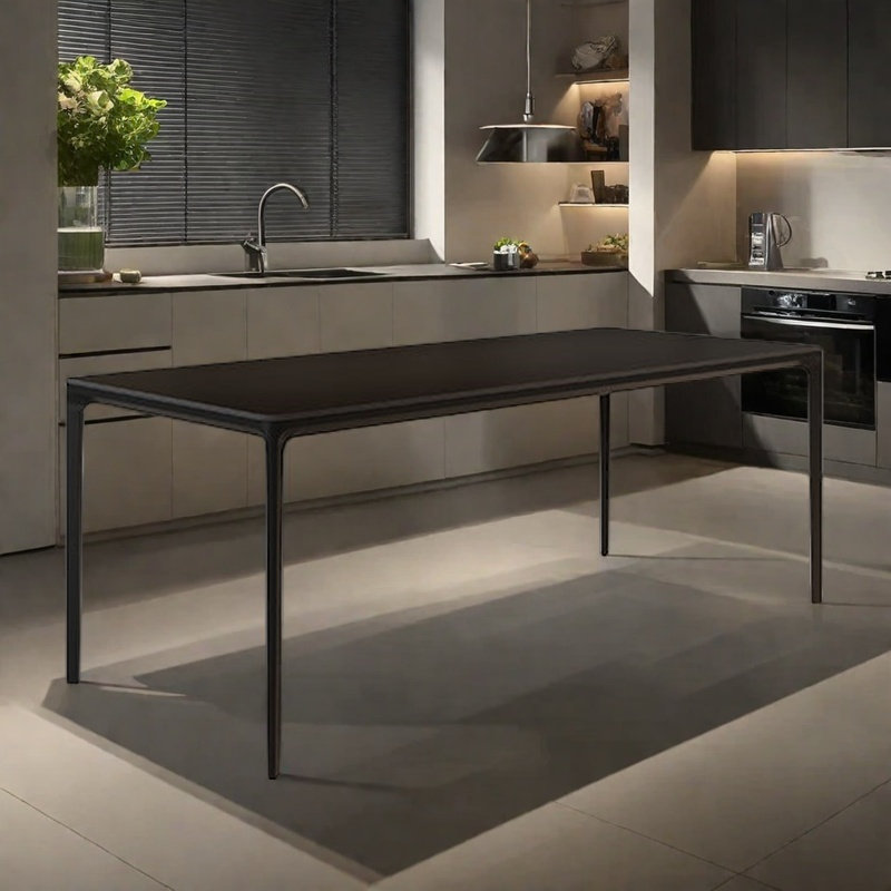 Minimalist classic dining table, 29.5"H x 70.8"L x 31.4"W