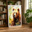 Brown Bear Stillness Boho - Print-136738198-136738199