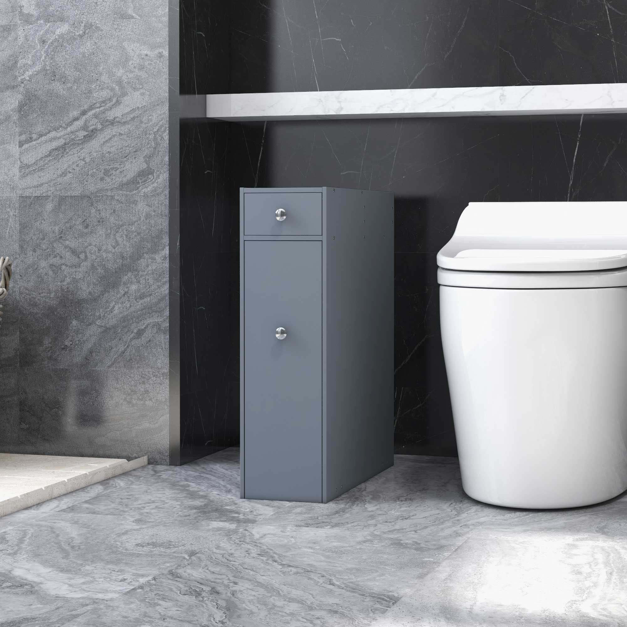 Latitude Run® Bathroom Floor Organizer Free Standing Space Saving ...