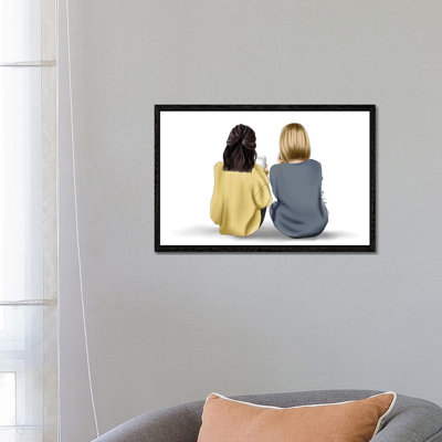 Mom And I by Elza Fouche - Painting on Canvas