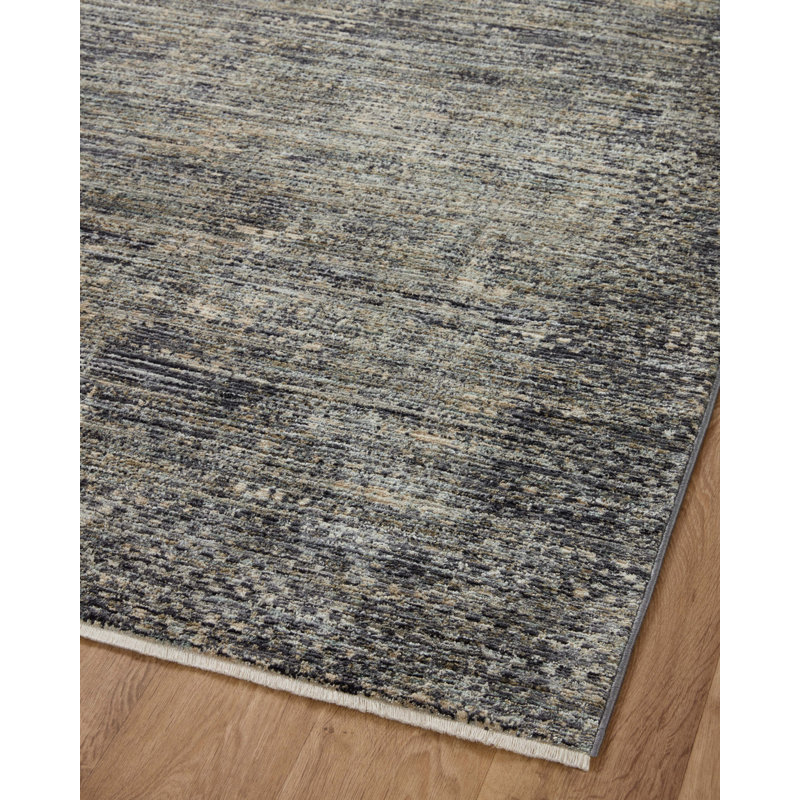 Machine Woven Polyester Area Rug in Gray, Runner 2'7" x 10'